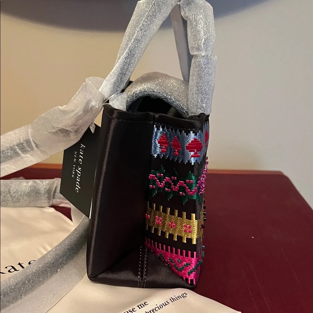 Kate Spade Multicolor Fairisle Carnival mini tote